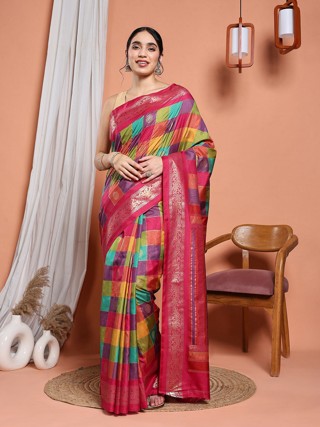 Digital Printed Art Silk Saree