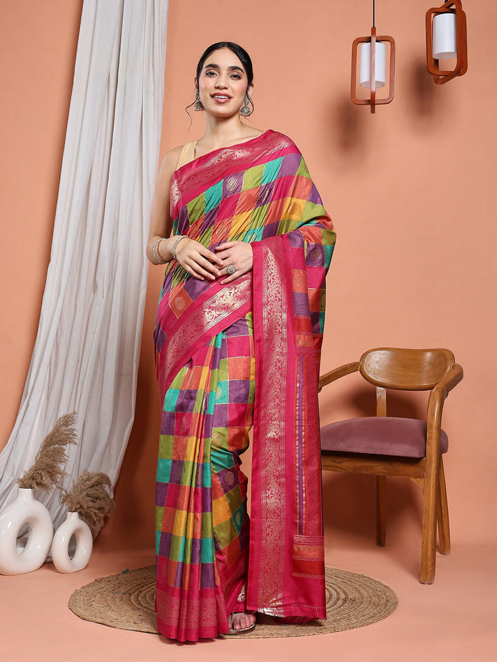 Digital Printed Art Silk Saree