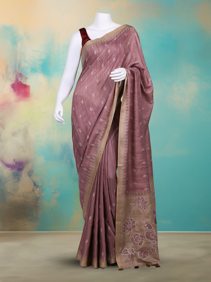 Printed &amp; Embroidered Booti Art Silk Saree