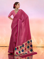 Printed Satin Saree