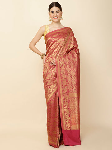 Brocade Zari Jaal Woven Handloom Saree