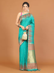 Plain Zari Border Art Silk Saree