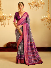 Patola Printed Art Silk Woven Saree