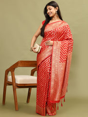 Zari Jaal Woven Handloom Saree