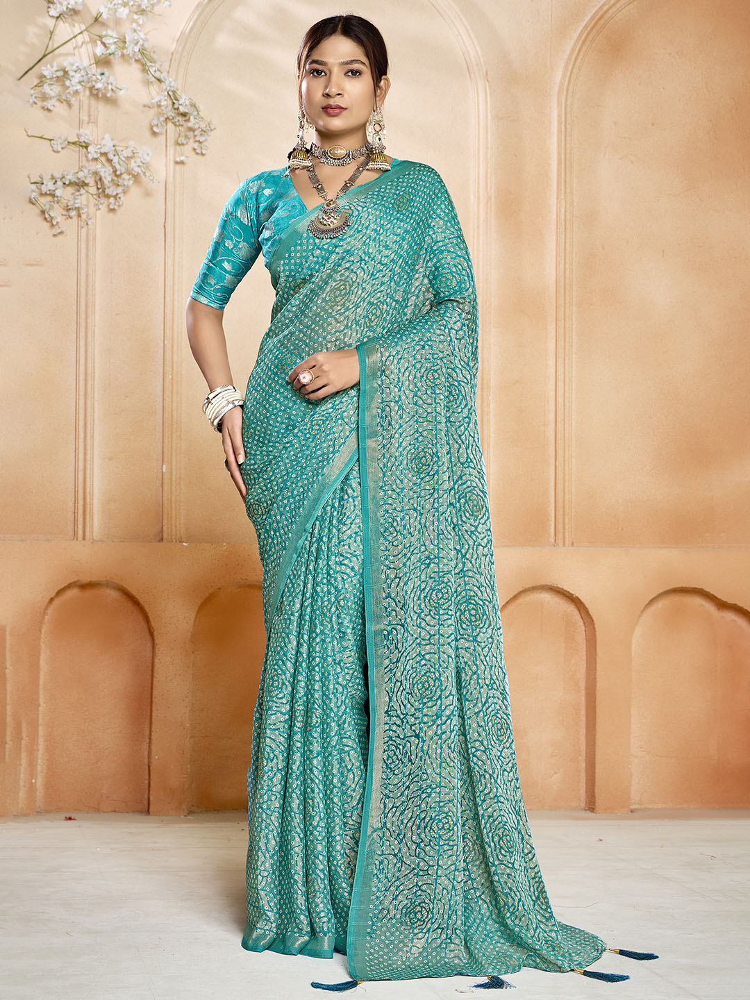 Digital Printed Chiffon Saree