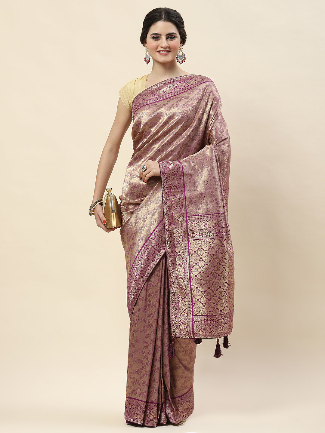 Zari Jaal Woven Handloom Saree