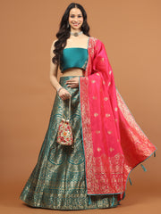 Banarasi Unstitched Choli With Lehenga & Dupatta