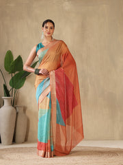 Printed Tussar Saree