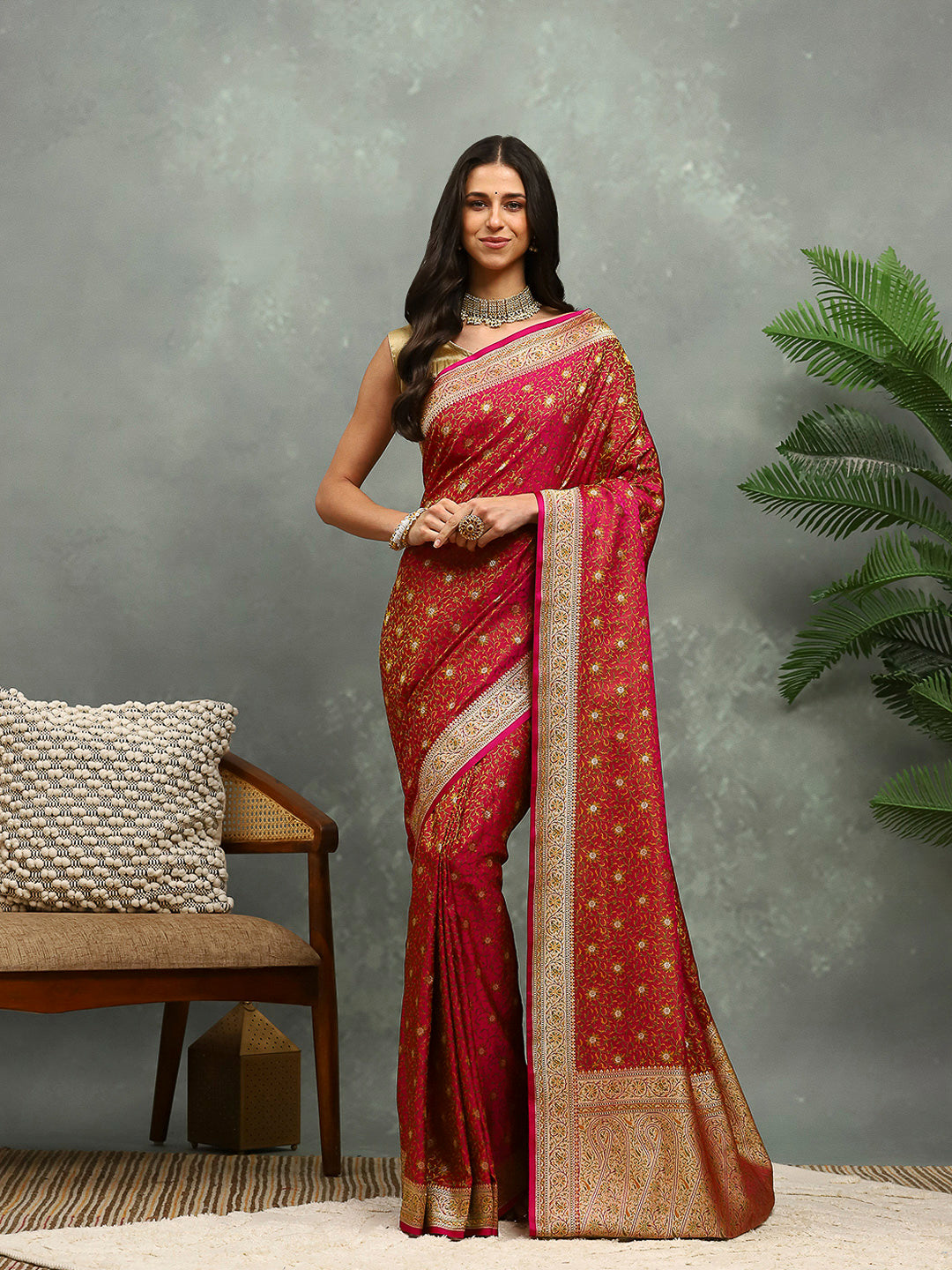 Jamavar Banarasi Woven Saree