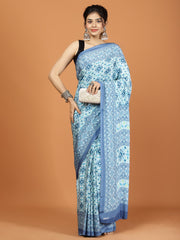 Digital Printed Crepe Woven Saree