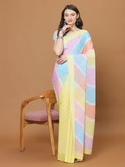 Floral Printed Chiffon Woven Saree