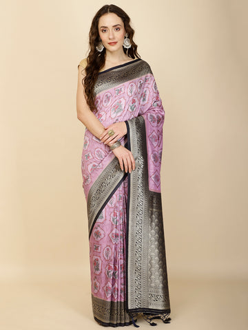 Zari Jaal Woven Handloom Saree