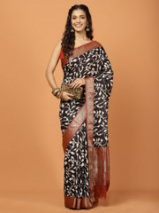 Floral Printed Art Silk Woven Saree