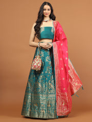 Banarasi Unstitched Choli With Lehenga & Dupatta