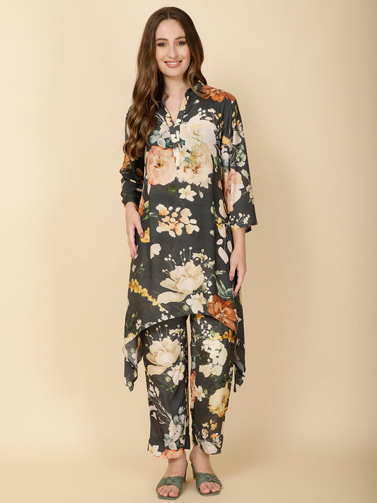 Printed Cotton Suit Set With Dupatta