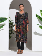 Printed Cotton Blend Kurta With Pant