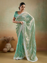 Embroidered Chiffon Saree