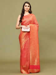 Zari Jaal Brocade Handloom Woven Saree