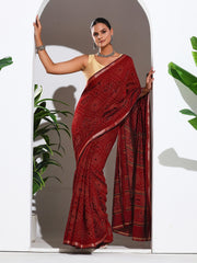 Digital Printed Art Silk Saree