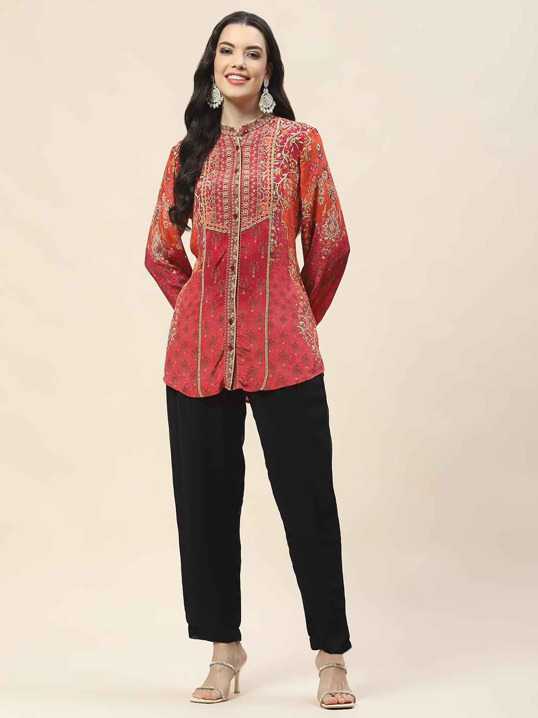 Digital Print Crepe Short Kurta