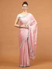 Stone Work Art Chiffon Saree