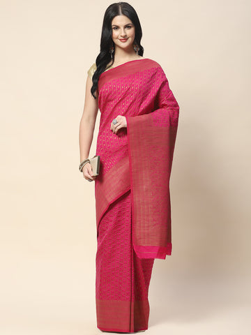 Zari Jaal Woven Handloom Saree