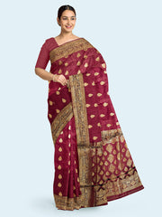 Zari Booti Woven Art Silk Saree