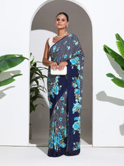 Digital Printed Crepe Saree