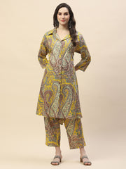 Paisley Printed Cotton Kurta Set