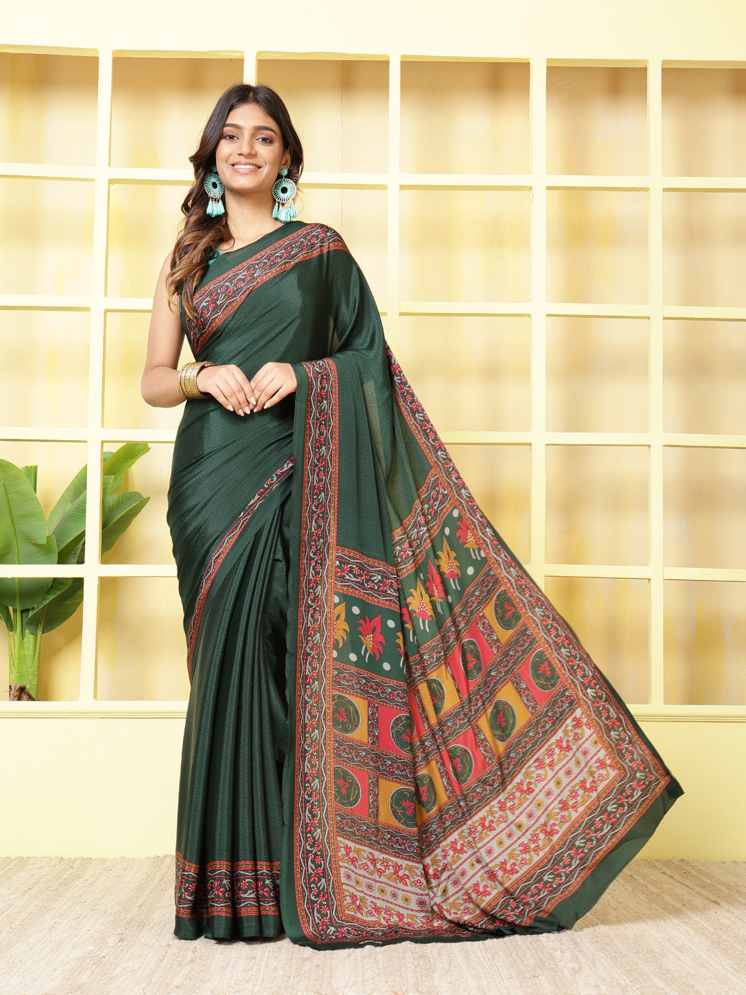 Digital Printed Crepe Saree