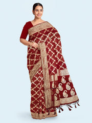 Zari Jaal Art Silk Woven Saree