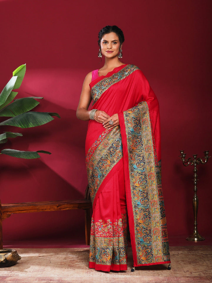 Digital Printed Art Silk Saree