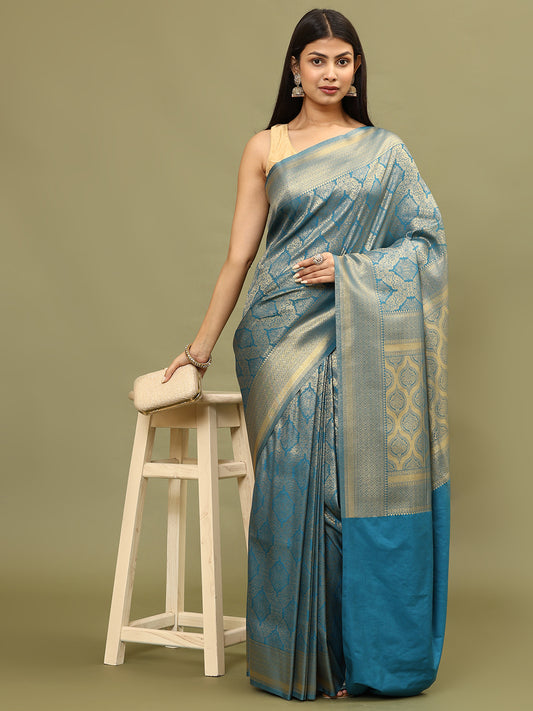 Zari Jaal Woven Handloom Saree