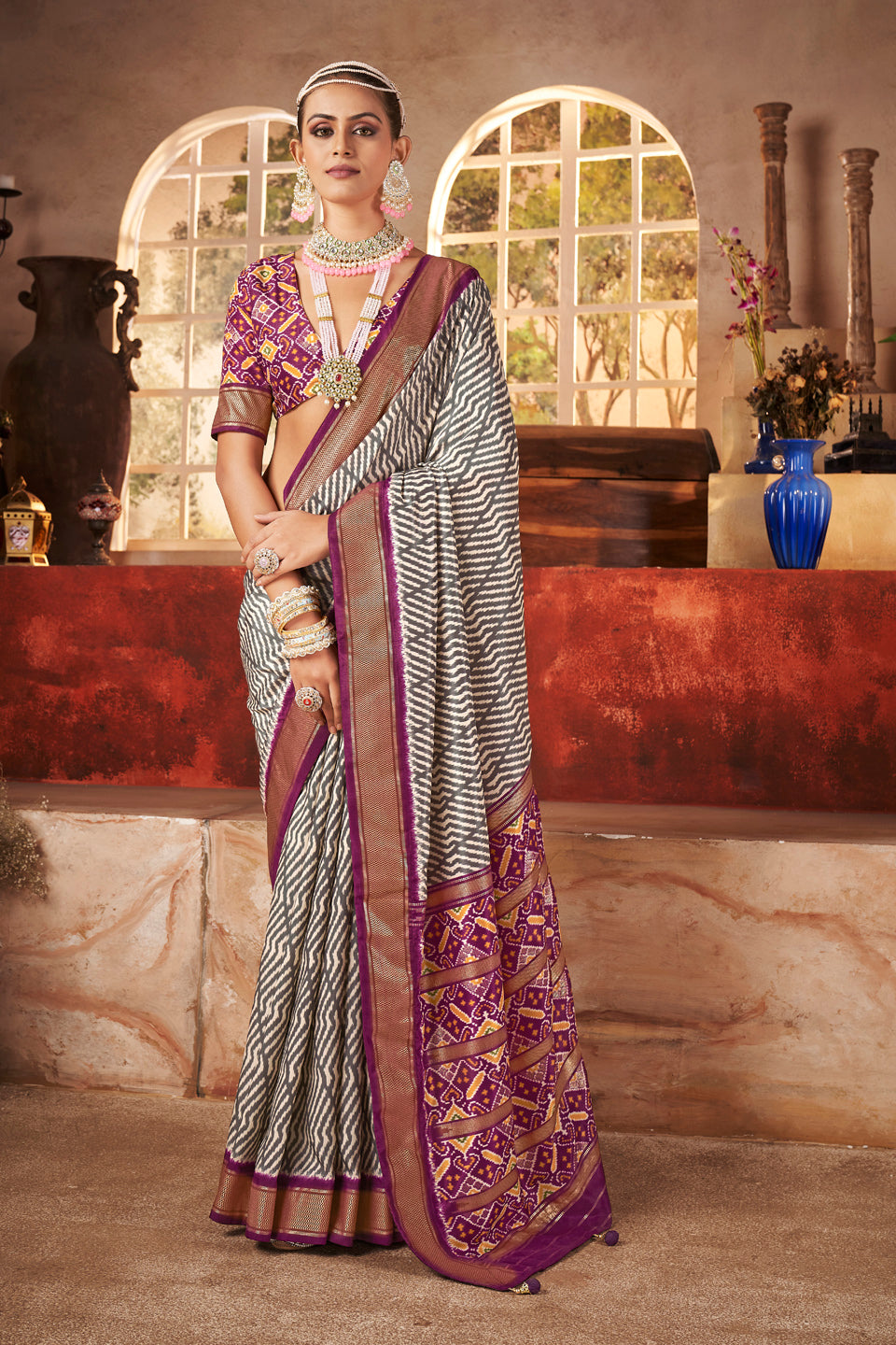 Digital Printed Art Silk Saree