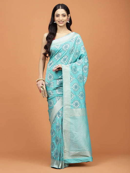 Zari Jaal Embroidery Banarasi Saree