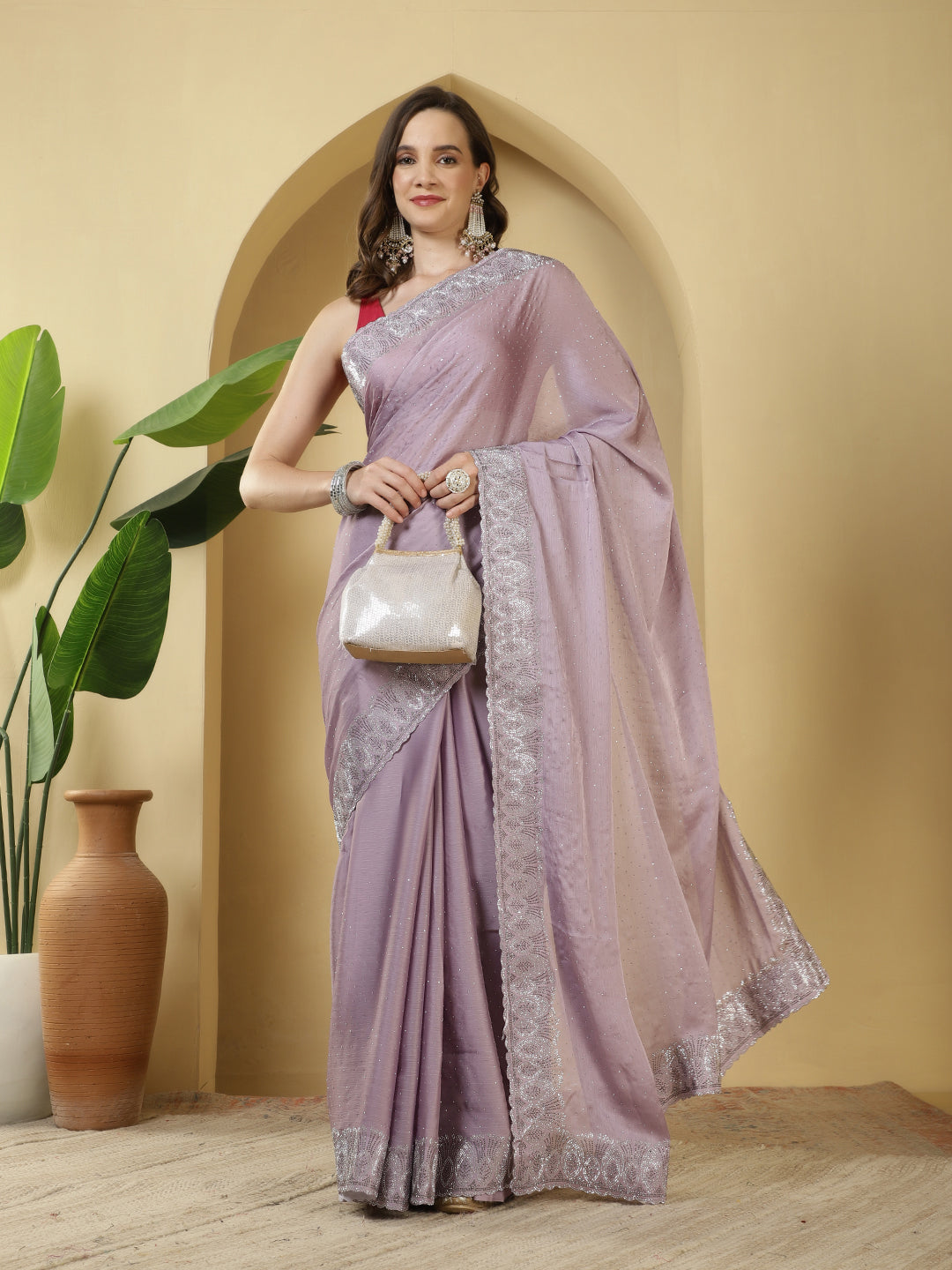 Digital Printed Chiffon Saree