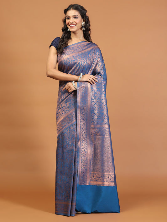 Zari Jaal Brocade Art Silk Woven Saree