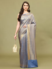 Zari Jaal Brocade Handloom Woven Saree