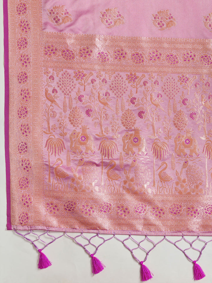 Woven Design Satin Silk Saree