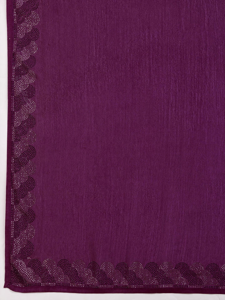 Embroidered Shaded Chinnon Saree