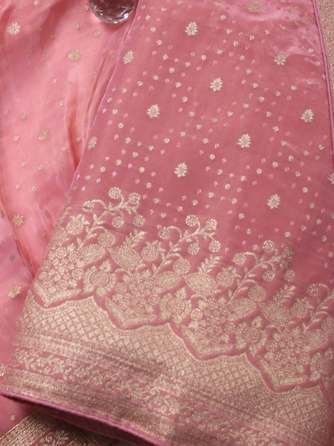 Embroidered Art Silk Unstitched Suit Piece With Dupatta