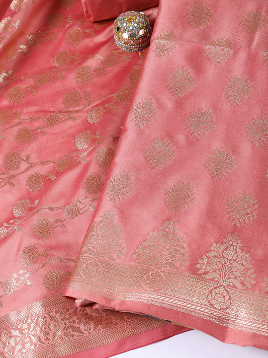 Woven Chanderi Unstitched Suit Piece With Dupatta