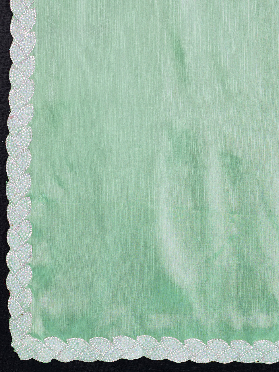 Embroidered Chinon Saree