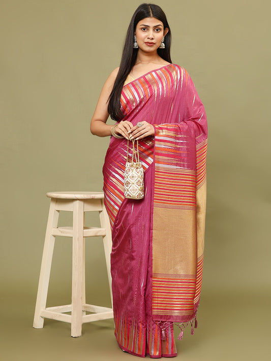 Zari Border Woven Handloom Saree