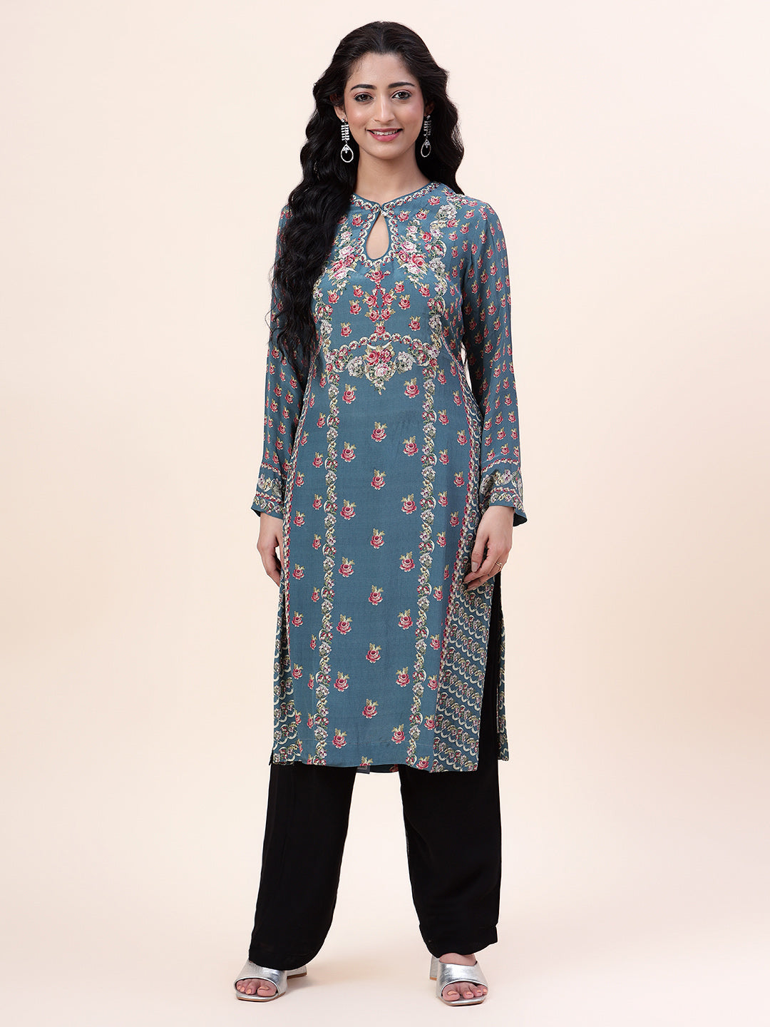 Digital Printed Crepe Kurta