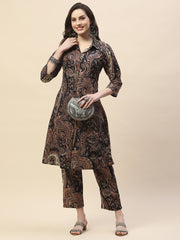 Paisley Printed Cotton Kurta Set