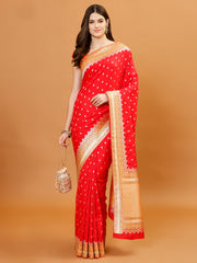 Zari Border Banarasi Woven Saree