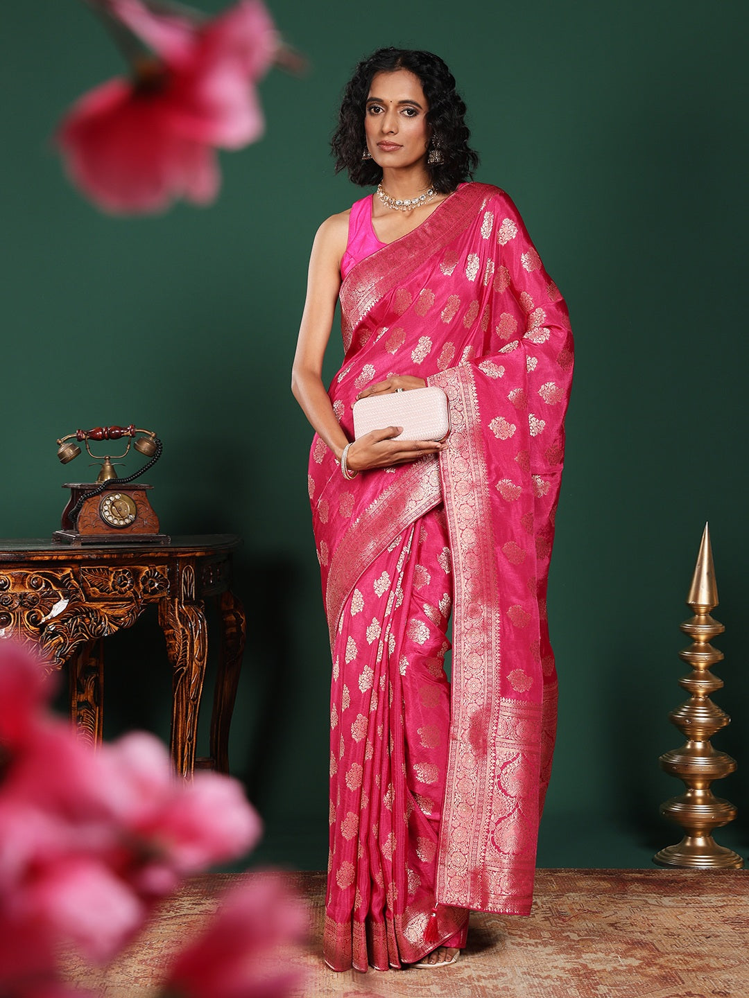 Woven Design Cotton Blend Saree