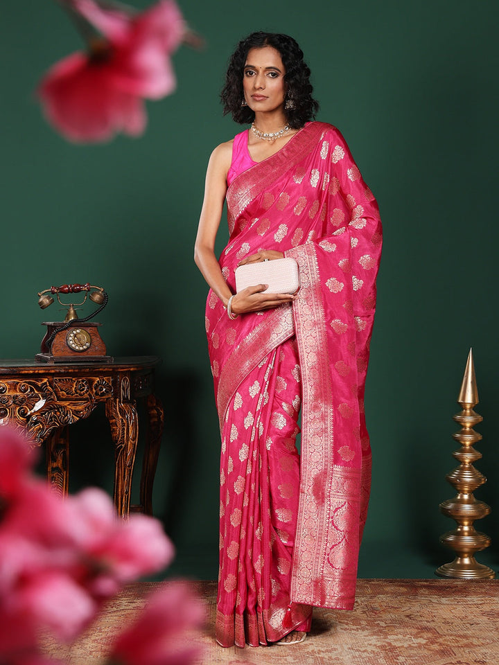 Woven Design Cotton Blend Saree