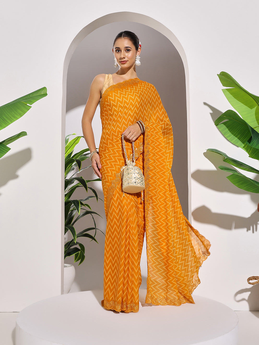 Printed Georgette Saree